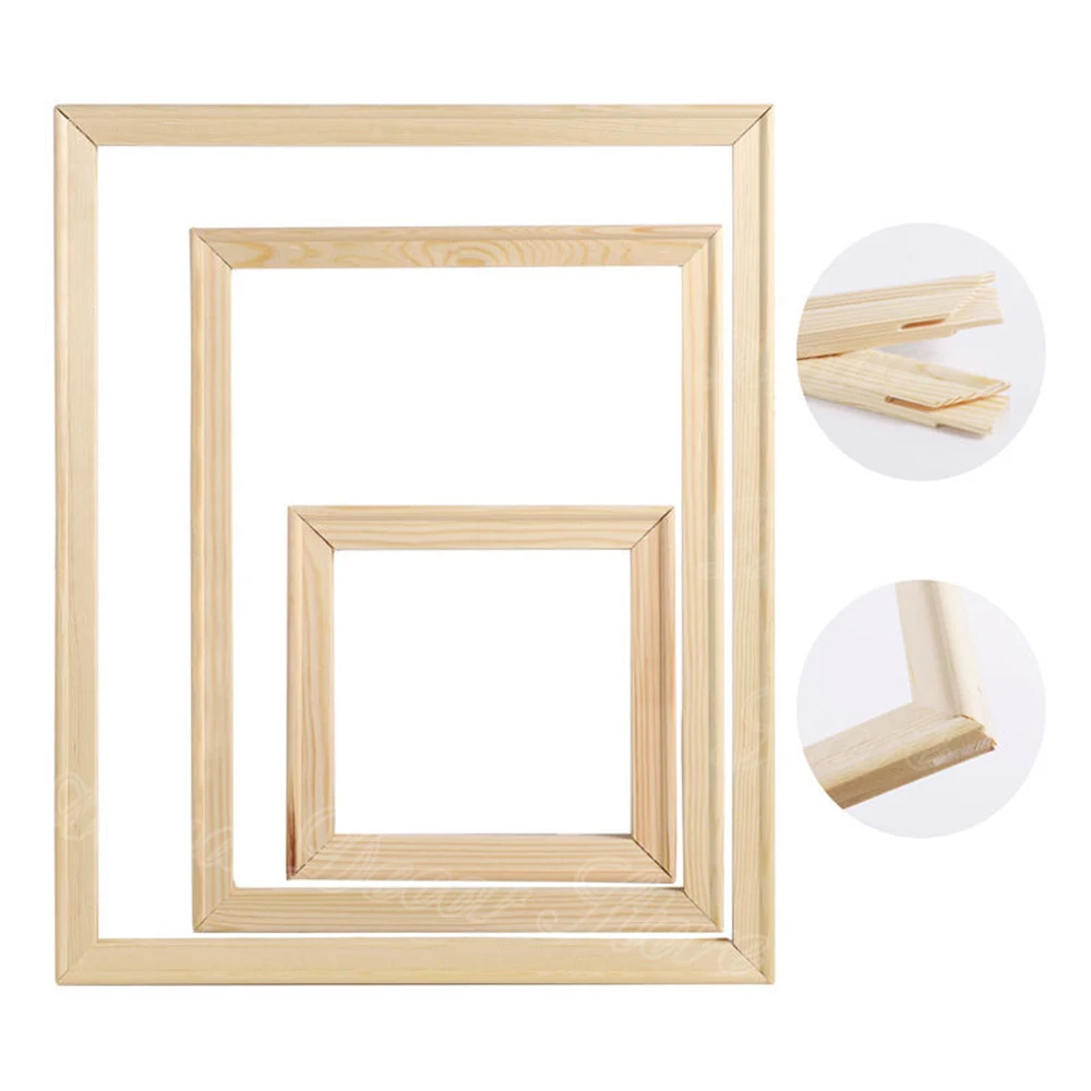 Wood Picture Frame DIY Canvas Oil Painting Frame Nature Wood Art Poster Painting By Numbers Photo Craft Home Wall Art Decor