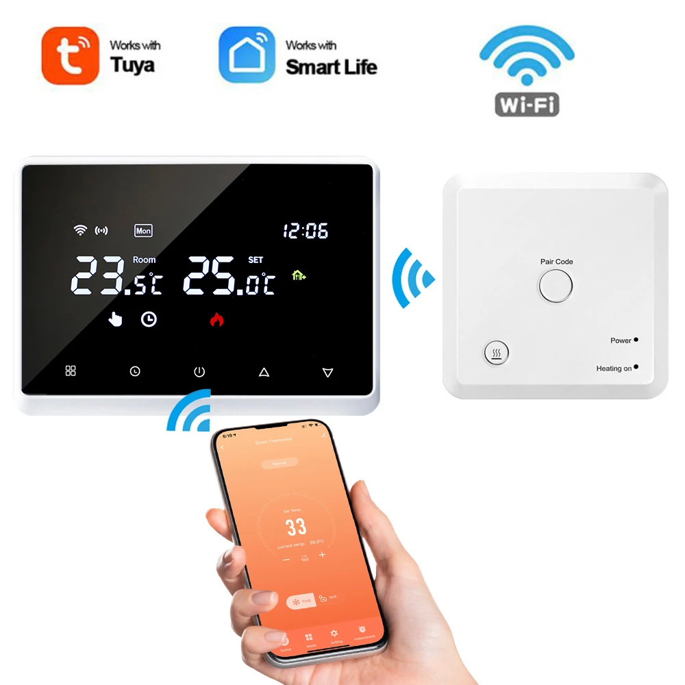 Termostato per caldaia RF wireless, regolatore di temperatura ambiente