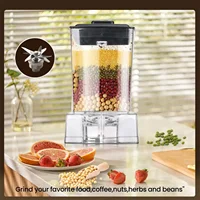 Blender haute vitesse 2 en 1 de 6000 W, capacité de 2,5 L, réglage à 9 vitesses, broyage de glace et extraction de jus, robot culinaire multifonction 5