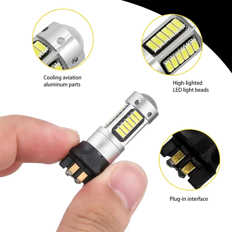 2pcs Canbus PW24W PWY24W LED Bulbs 3014 LED 30SMD DRL Fog Lamps For Audi BMW Vol