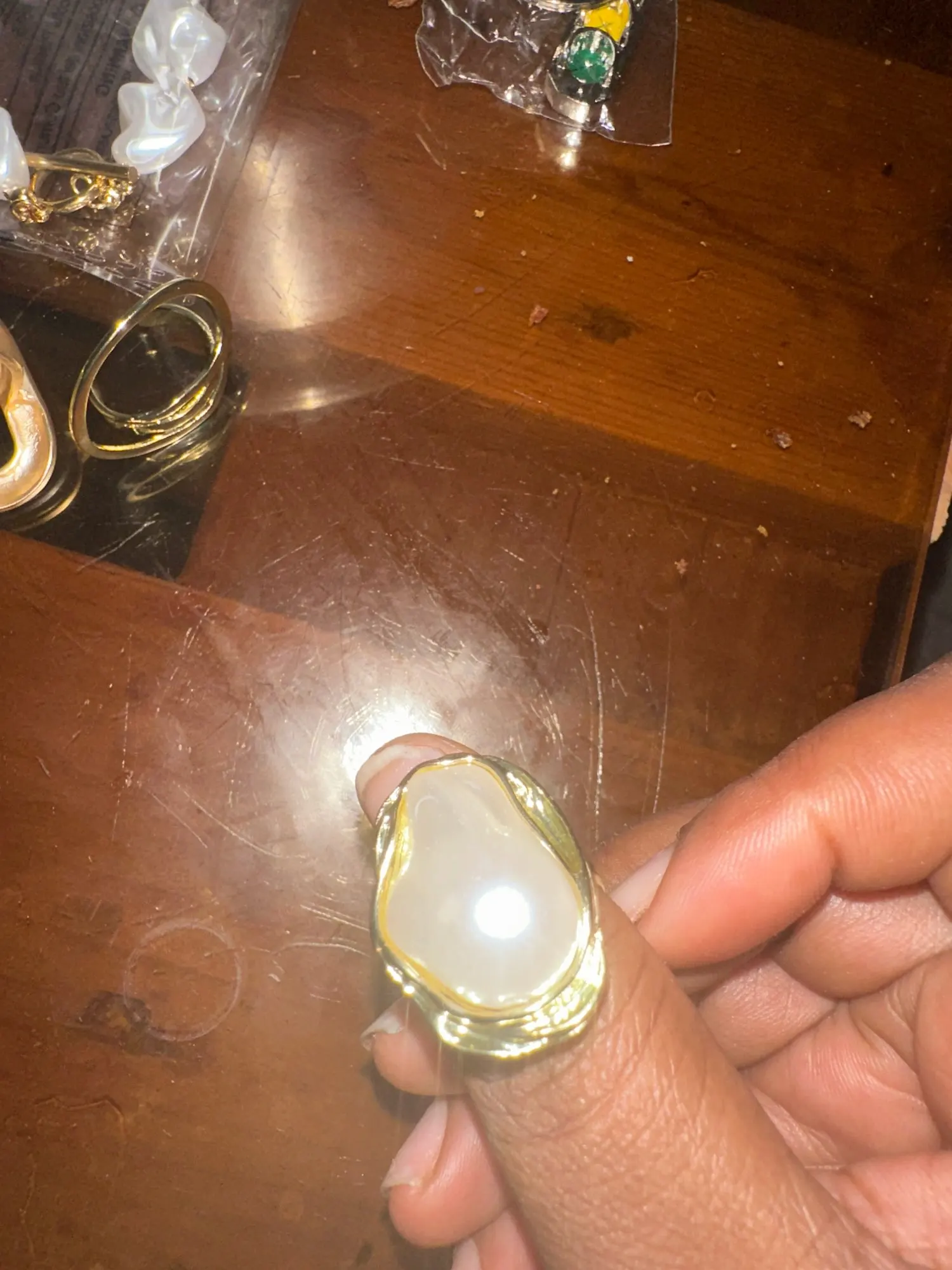 Adjustable Colorful Drip Glaze Ring photo review