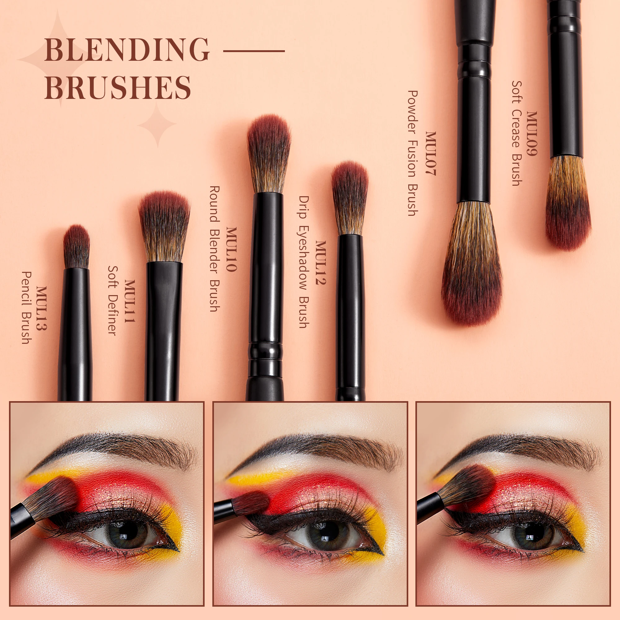  Eyeshadow Brush Set Blending Brushes - Eye Makeup Brushes  Eyeshadow Kit - Smoky Eye Brush Set - For Shading or Blending of Eye Shadow  Cream Powder Highlighter : Beauty & Personal Care