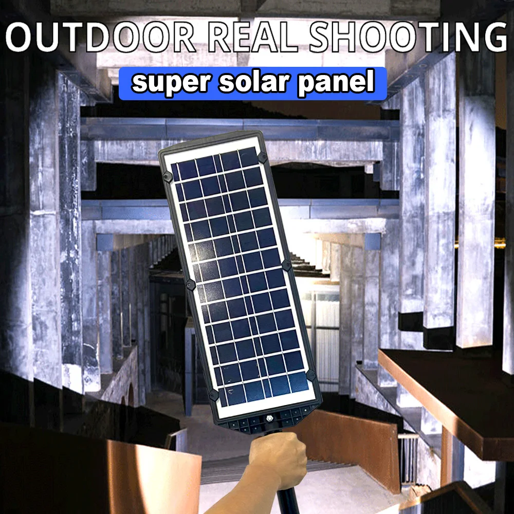 30000LM Super Bright Solar Street Light Outdoor 598 LEDs Solar Motion Sensor and Remote Control LED Flood Lamp for Garden Street 4