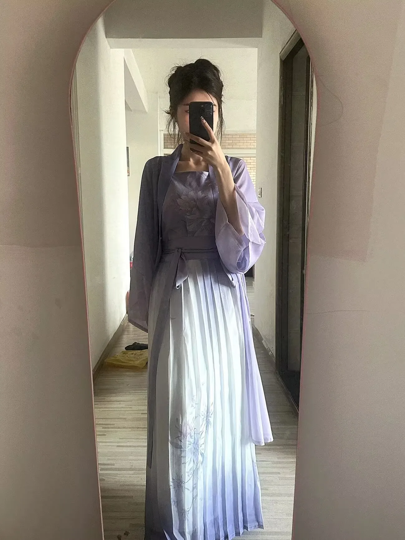 【 青竹 】Wei Jin Style Hanfu Cross Neck Straight Train Big Sleeve Shirt Ancient Style Suit photo review