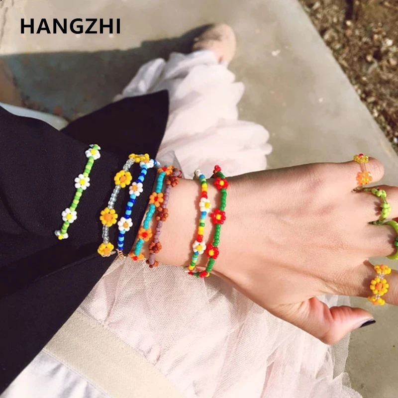 Buy VIVANILLA 5 Pcs Korean Sunflowers Crystal Beads Bracelet for Women and  Girls Shining Multicolor Round Bead Stretch Handmade Bracelets Jewellery  for Best Friends Ideal Birthday Gift Giving Online at desertcartINDIA