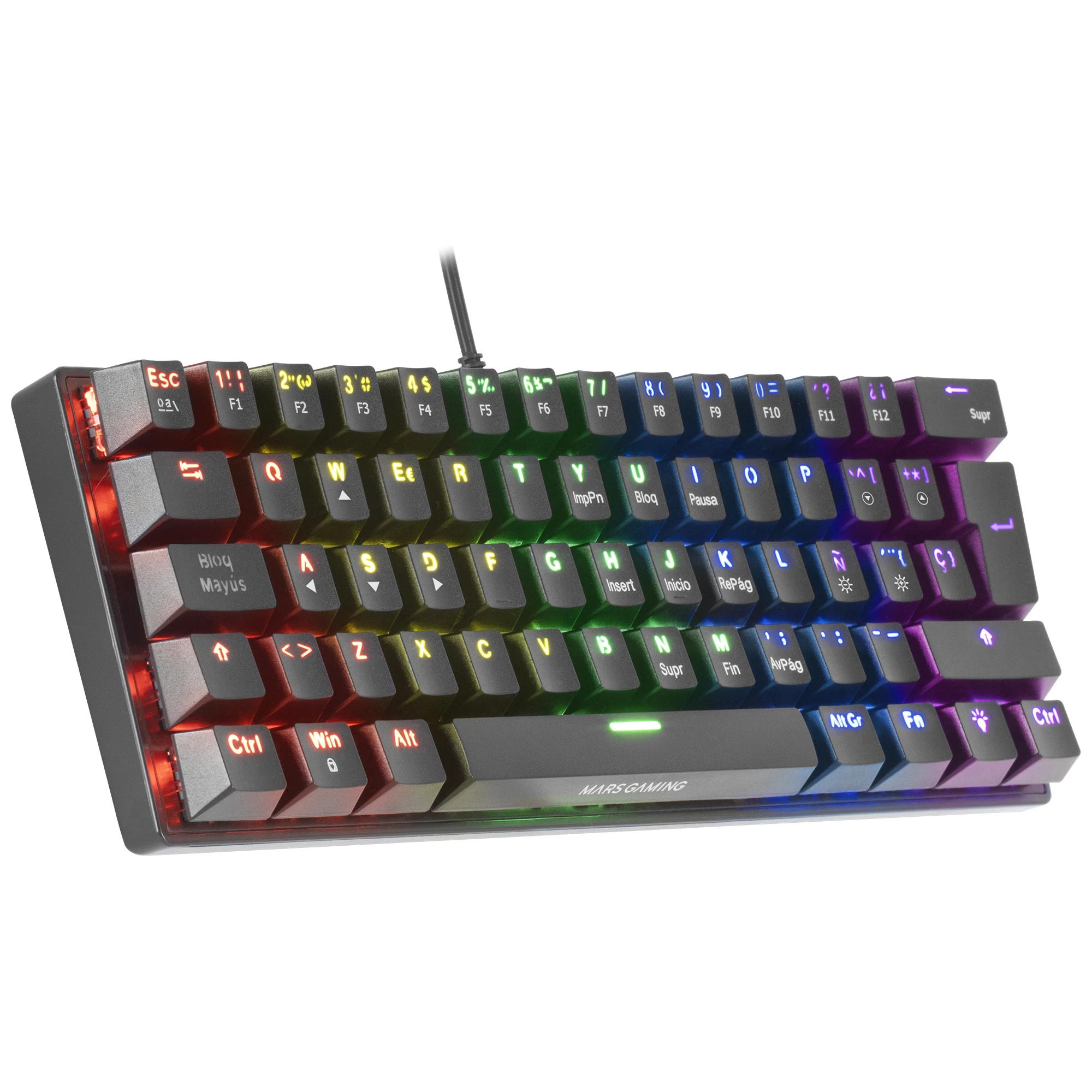 機械式ゲーミングキーボードmk60,超小型,60% GB,青/茶色/赤