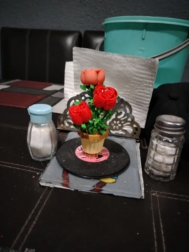 1PC Mini Succulent Flower Pot Building Blocks Simulation Flower Assembling Brick Model Kids Toys photo review