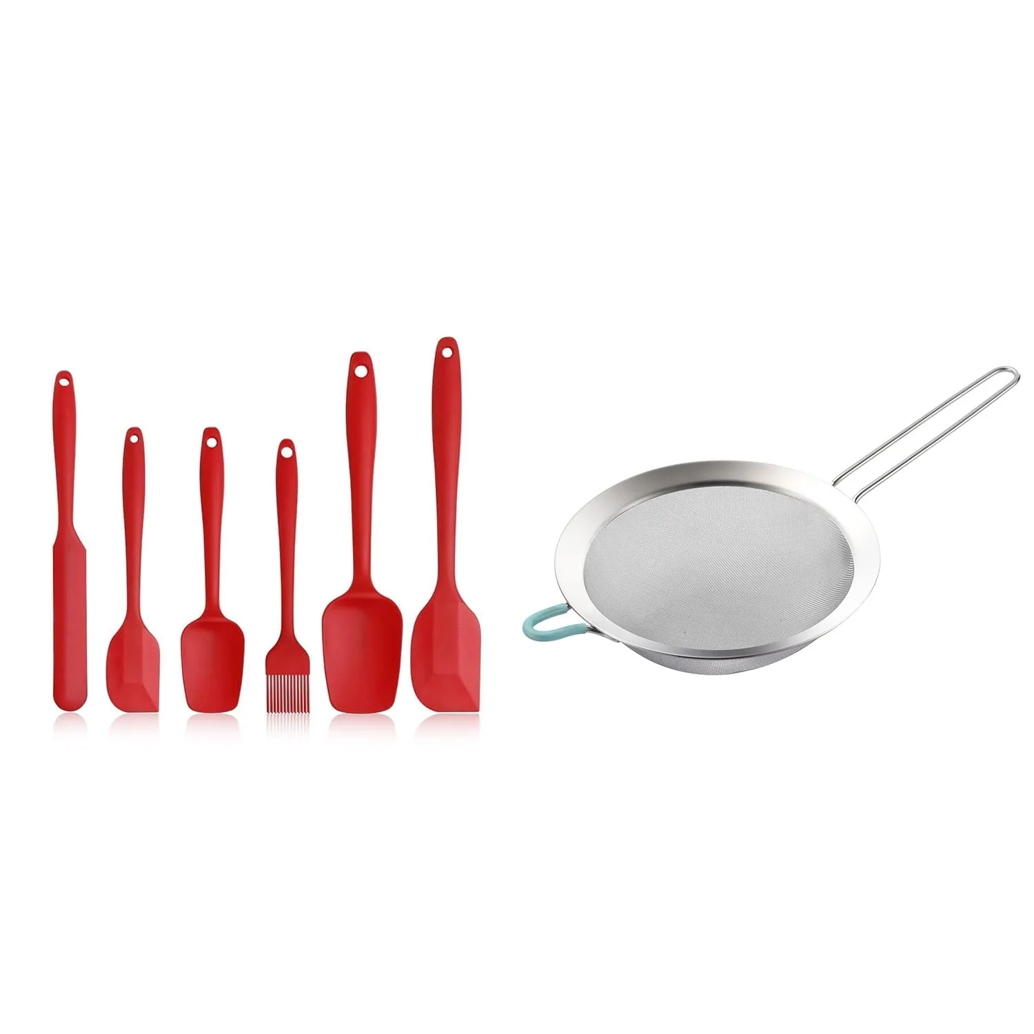 Silicone Spatula Silicone Spoon Set & Kitchen Utensils,Strainer, Spatulas Heat Resistant, Spatula For Cooking,