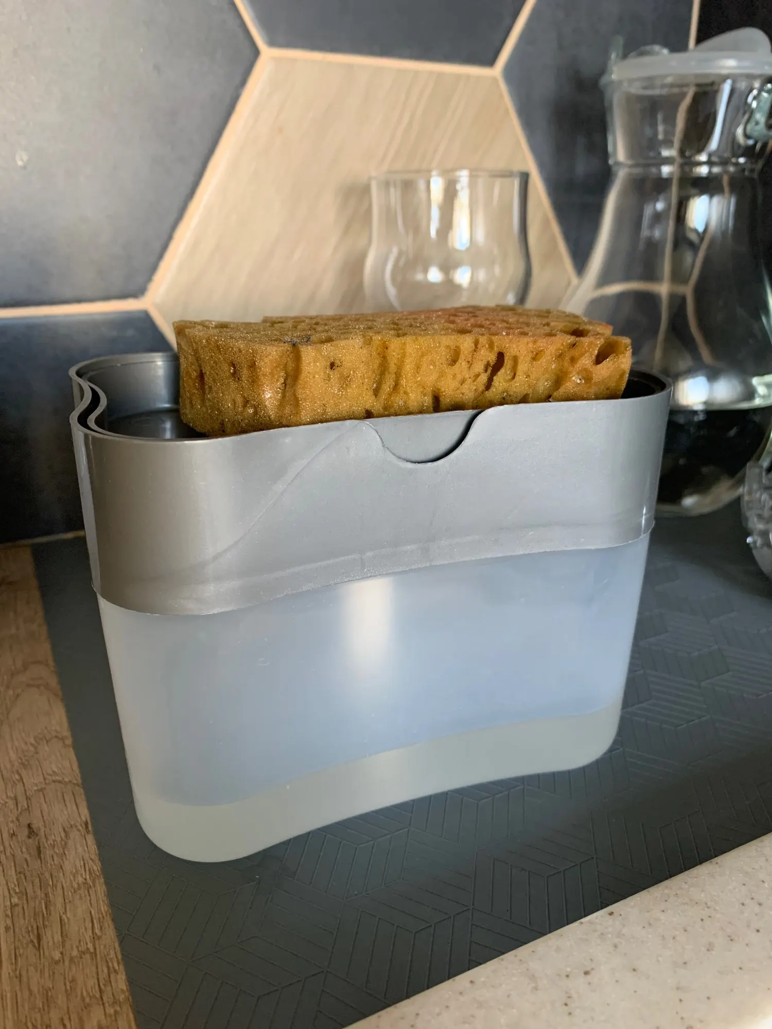Liquid Soap Dispenser & Sponge Holder photo review