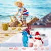6pcs Child-Friendly Beach Sand Toy Set Silicone with Sands & Durable Bucket Colorful Perfect for Creative Outdoor Play 5
