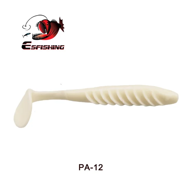 ESFISHING Soft Silicone Bait Ripple Shad 100mm 125mm For Pike Bass Fishing T Tail Jigging Pesca Artificial Fishing Lure Tackle PA12