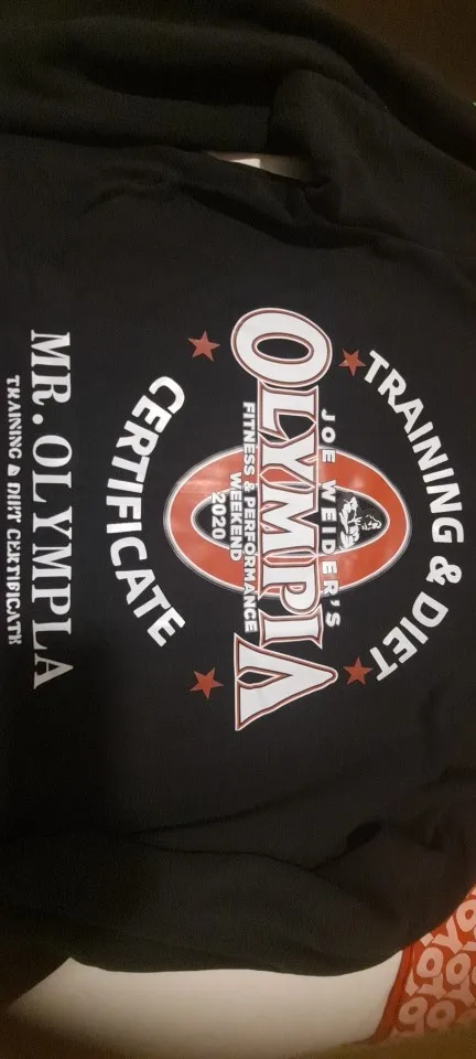 Mr. Olympia Zip-Up Hoodie 2020 – Bodybuilding Training & Diet Certificate Jacket