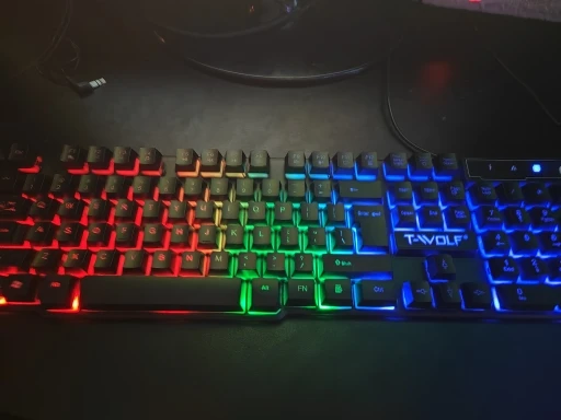 104 Keys Wired Keyboard RGB Colorful Gaming Keyboard Mechanical Feel keyboard Standard Keyboard for Windows Laptop Computer photo review