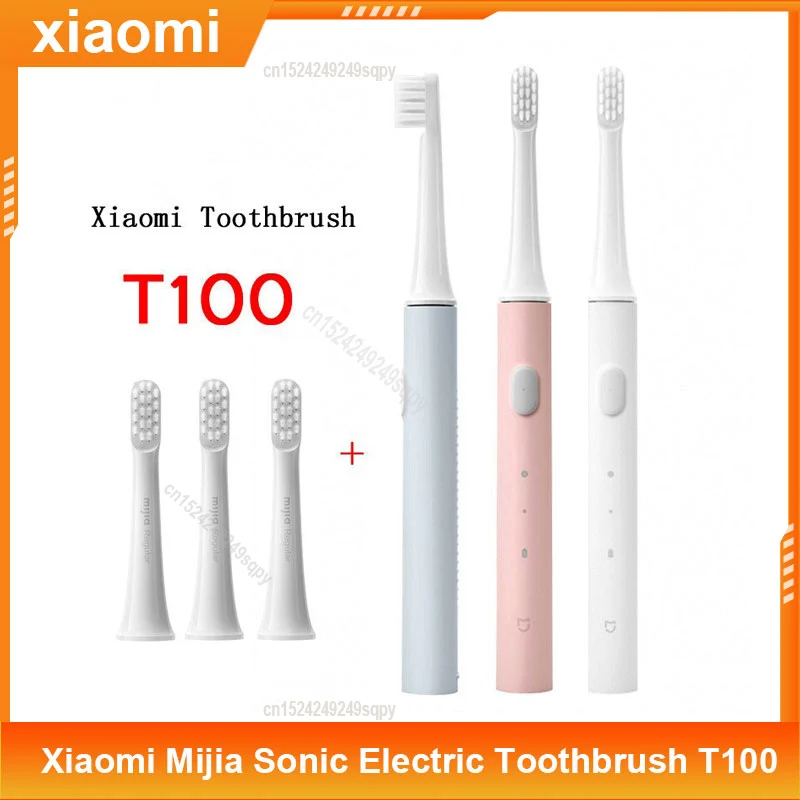 

XIAOMI Mijia T100 Sonic Electric Toothbrush Mi Smart Tooth Brush Colorful USB Rechargeable IPX7 Waterproof For Toothbrushes head