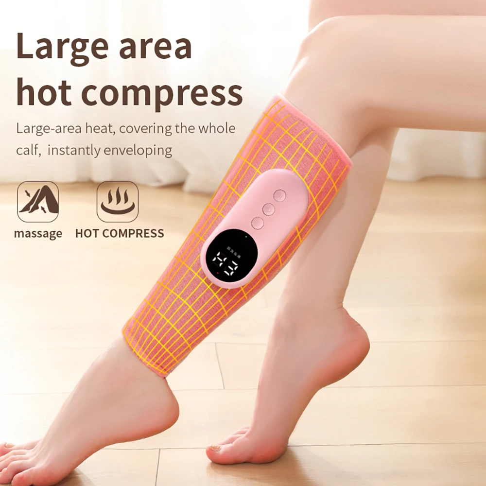 Elektryczny podgrzewany masażer do łydek 3 tryb masażer do nóg wibrujący bezprzewodowy urządzenie do masażu do łydek w gorący kompres promowania krążenia krwi