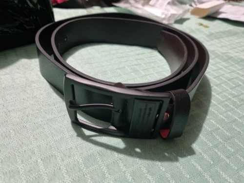 MIDNIGHT SOVEREIGN™ – Black Buckle Genuine Leather Belt photo review