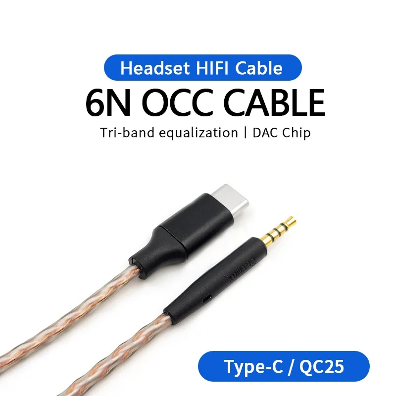 Cabo de Áudio 6n Usbc Tipoc para Bose Qc25 Qc35 Qc35 ii 700 Qc45 Oe2 Ae2 Aeii Auscultadores - Image 4