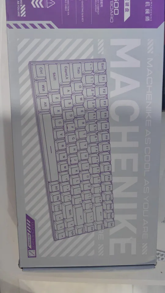 AliExpress Collection Machenike-Teclado mecánico K500A-B84 75% TKL, periférico para juegos con cable intercambiable en caliente, retroiluminado en 6 colores, 84 teclas, para PC y portátil photo review