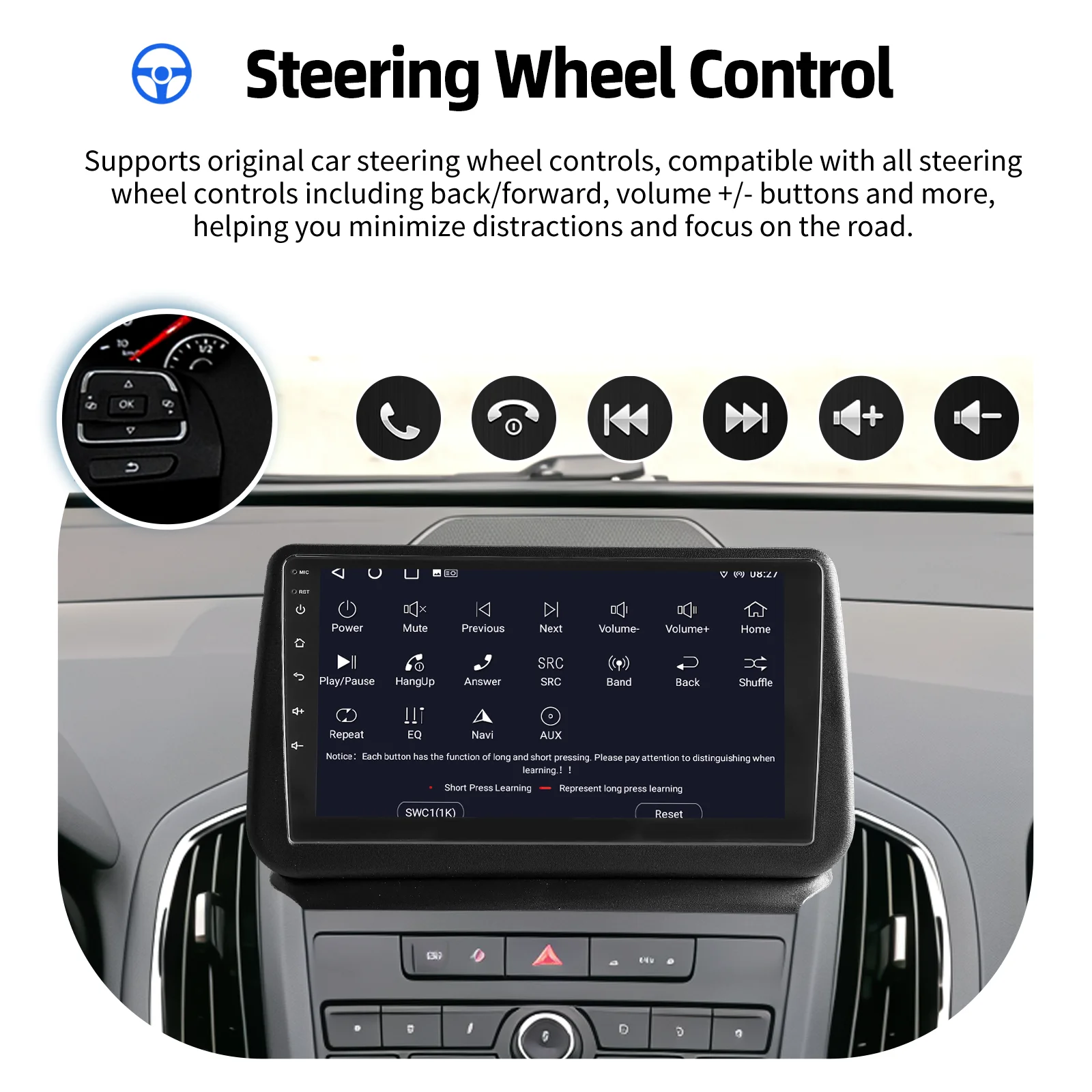 ESSGOO 9 Zoll IPS Touchscreen GPS Navigation Für Opel/Vauxhall Zafira Tourer C 2011-2016 Autoradio Android auto Android 15 Apple Carplay WIFI Bluetooth FM USB Spiegellink ASP-Sound – Detail 14