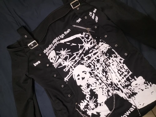 Off-Shoulder Sweater - Nu-Goth Aesthetic photo review