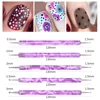 CNHIDS Acrylic Art Crystal Dotting Tools Professional Nail Brushes Set Diy Fake Nail Pattern Line Painting Pen Carving Brushes 6