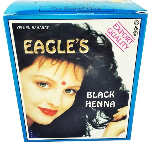 Eagles Black henna original Indian henna hair dye natural henna 10g x 6pack 160ml tianshan herbal ecological plant hair dye henna paste tianshan herbal extract brown black wine red hair dyeing and styling