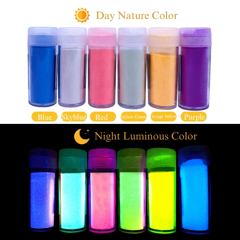 20g/Bottle Luminous Powder DIY Resin Pigment Glow In Dark Pigment Powder