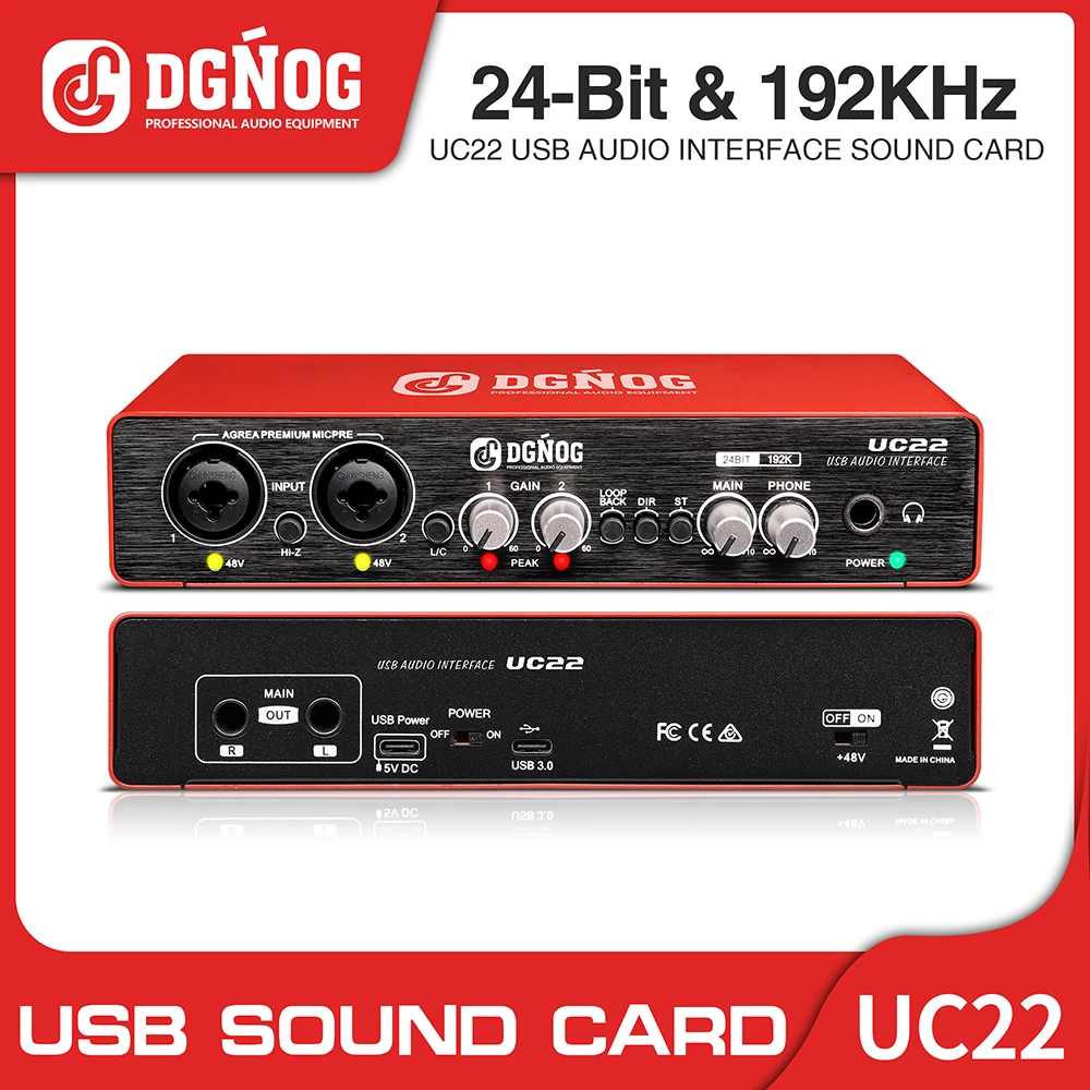 Professional Sound Card Studio Recording Audio Interface Professional