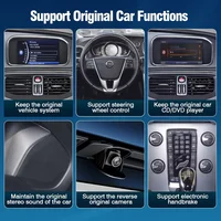 Wireless CarPlay Android Auto Decoder For Volvo XC60 S80 V60 V40 2015-2019 With 7 Inch screen BT Mirror Link AUX Car Module 5