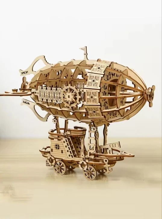 3D Wooden Airship Puzzle Kit for Adults – Mechanical Model Building Set photo review
