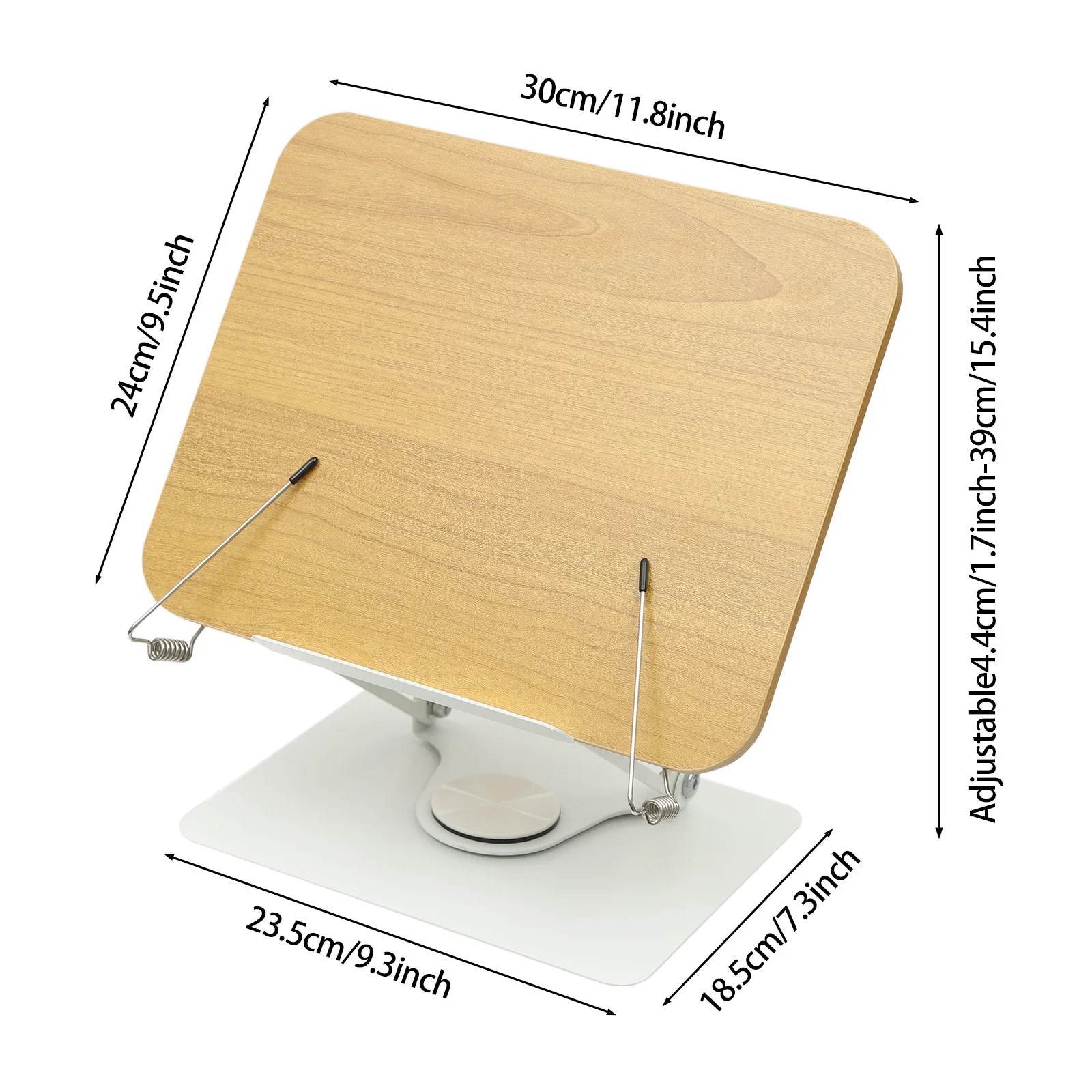 Book Stand for Reading, Adjustable& Rotating Book Stand, Foldable Book Stand Anti-slip Pad for Homes, Classrooms, Schools 6