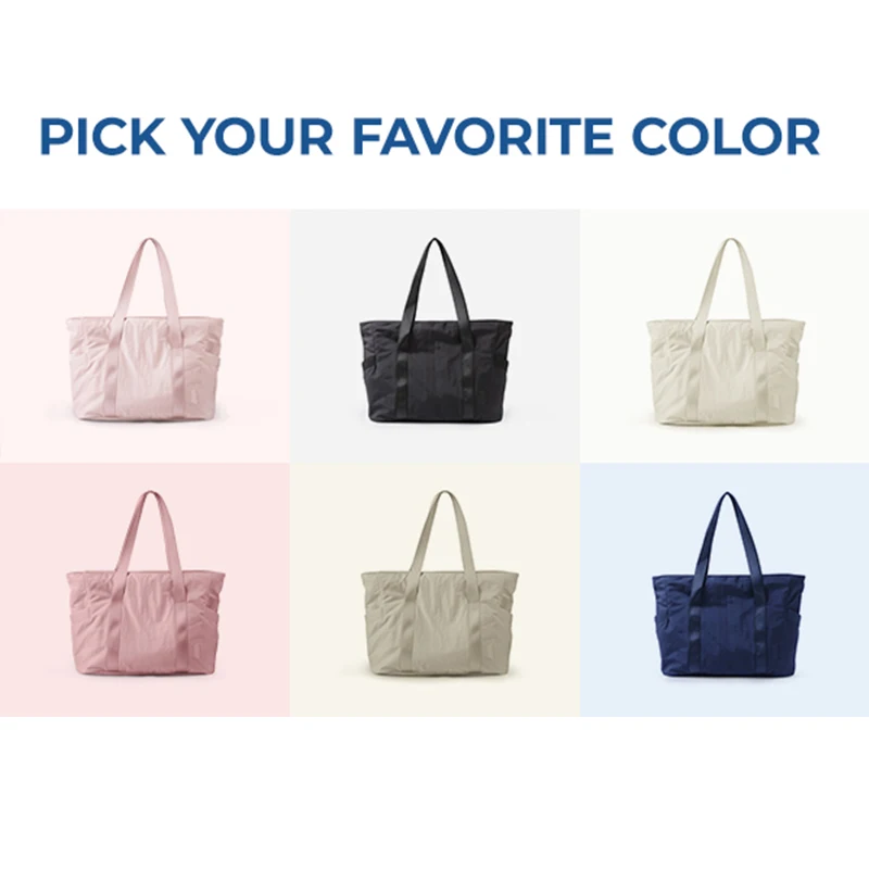 BAGSMART Women Tote Bag University Large Shoulder Bag Nylon Handle Handbag Casual Women Handbag Big Carry Shopper Bag