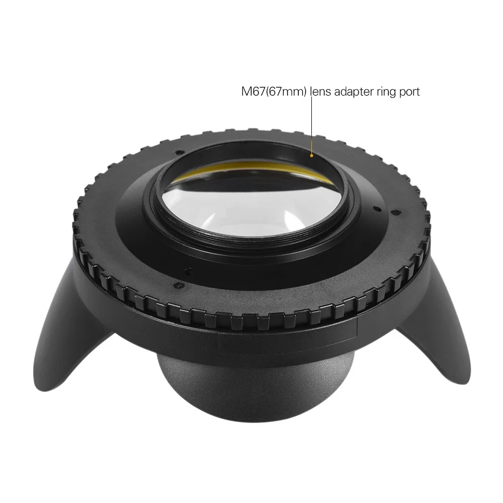SEA FROGS 4인치 광각용 수중 웻 돔 포트 ? 67mm 마운트 ? 최대 60m까지 작동