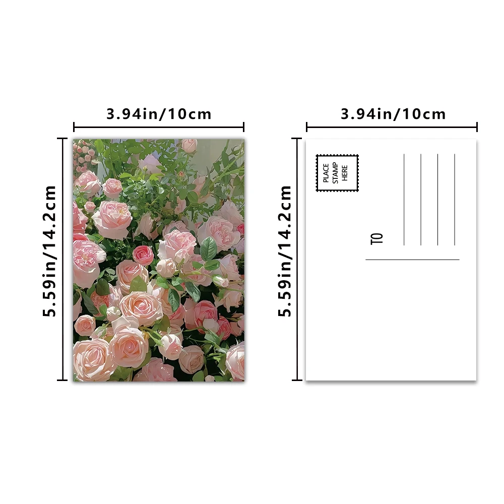 Pink Girl Series Postcard Collection: Room Decor, Souvenirs & Collectibles (32 Pieces)