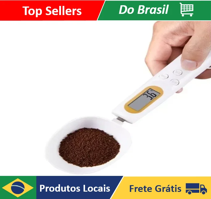 Colher Escala de Medição de Alimentos Cozinha Baking Accessory com Display LCD