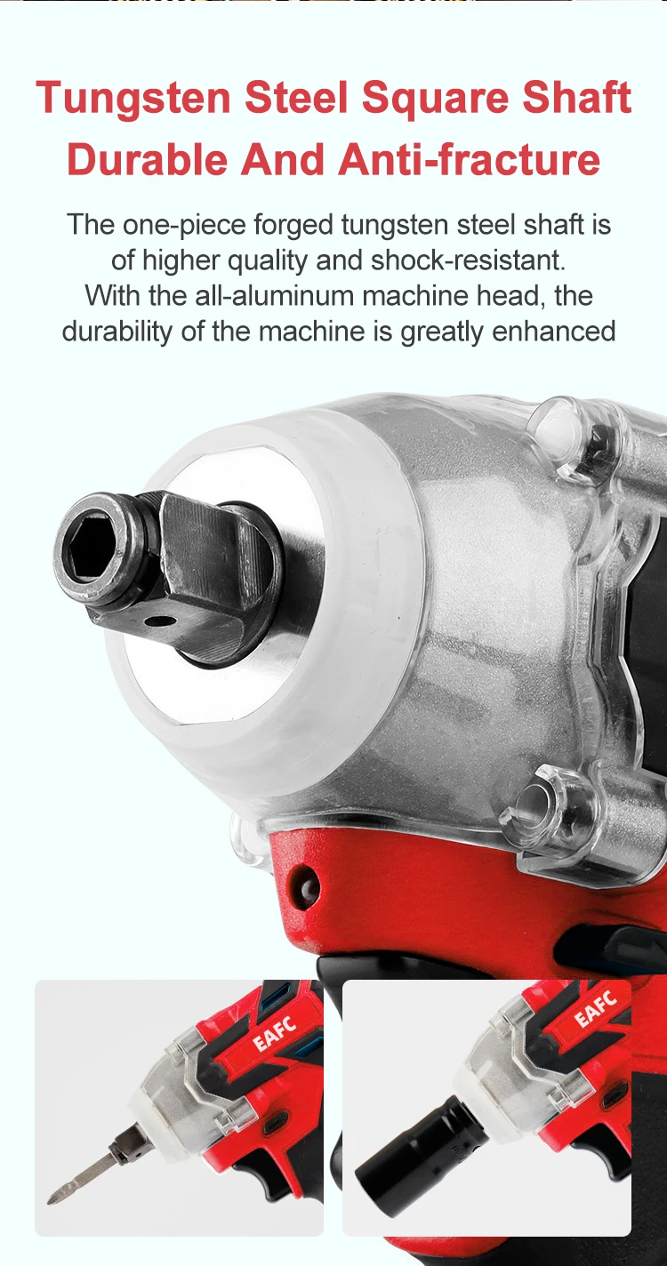 EAFC Elektrischer Schraubenschlüssel, Akku-Bohrschrauber, 350 Nm Drehmoment, Elektrowerkzeuge, Drehmomentschlüssel, wiederaufladbar, USB-Aufladung – Detail 7