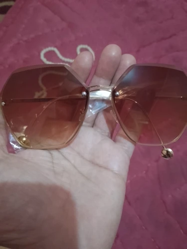 Polygonal Metal Sunglasses Women Retro Luxury photo review