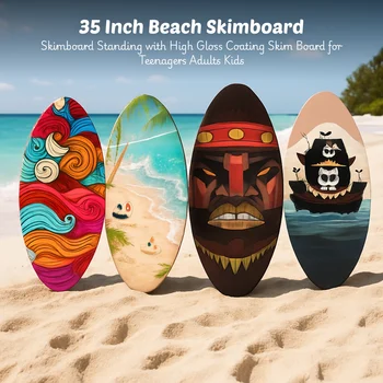 35-Inch Wooden Skimboard 1