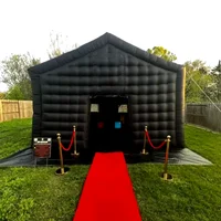 Inflatable Night Club 20FT Large Black Disco Cube Gazebo Event House with Logo Area Portable Inflatable Tent for Party Decorati 2
