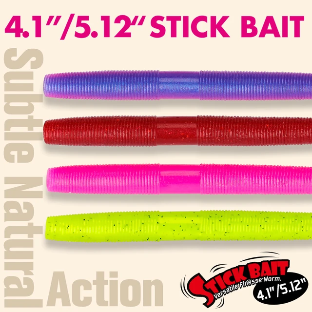 TSURINOYA Soft Stick Baits 105mm 7.5g 130mm 9g Thick Round Plastic Worm  Versatility Soft Lure Wacky Texas Rigging Bass Game Worm - AliExpress