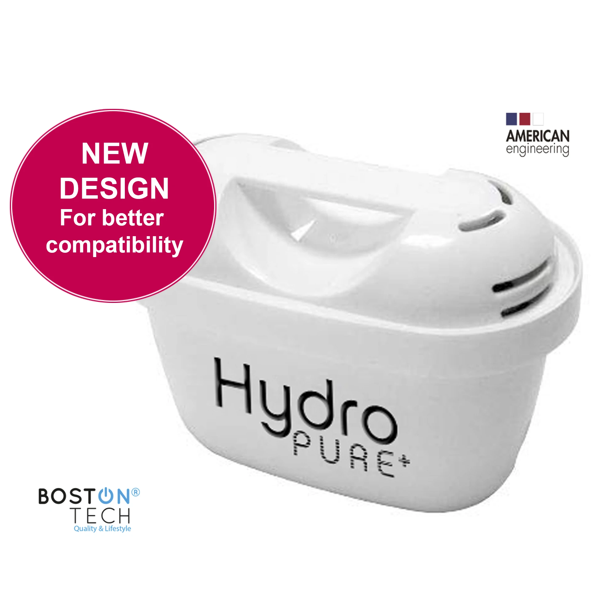 Boston Tech-Cartuchos Hydro Pure +, filtros de Agua compatibles con Jarras Brita Maxtra y Maxtra +, Efecto Prolongado