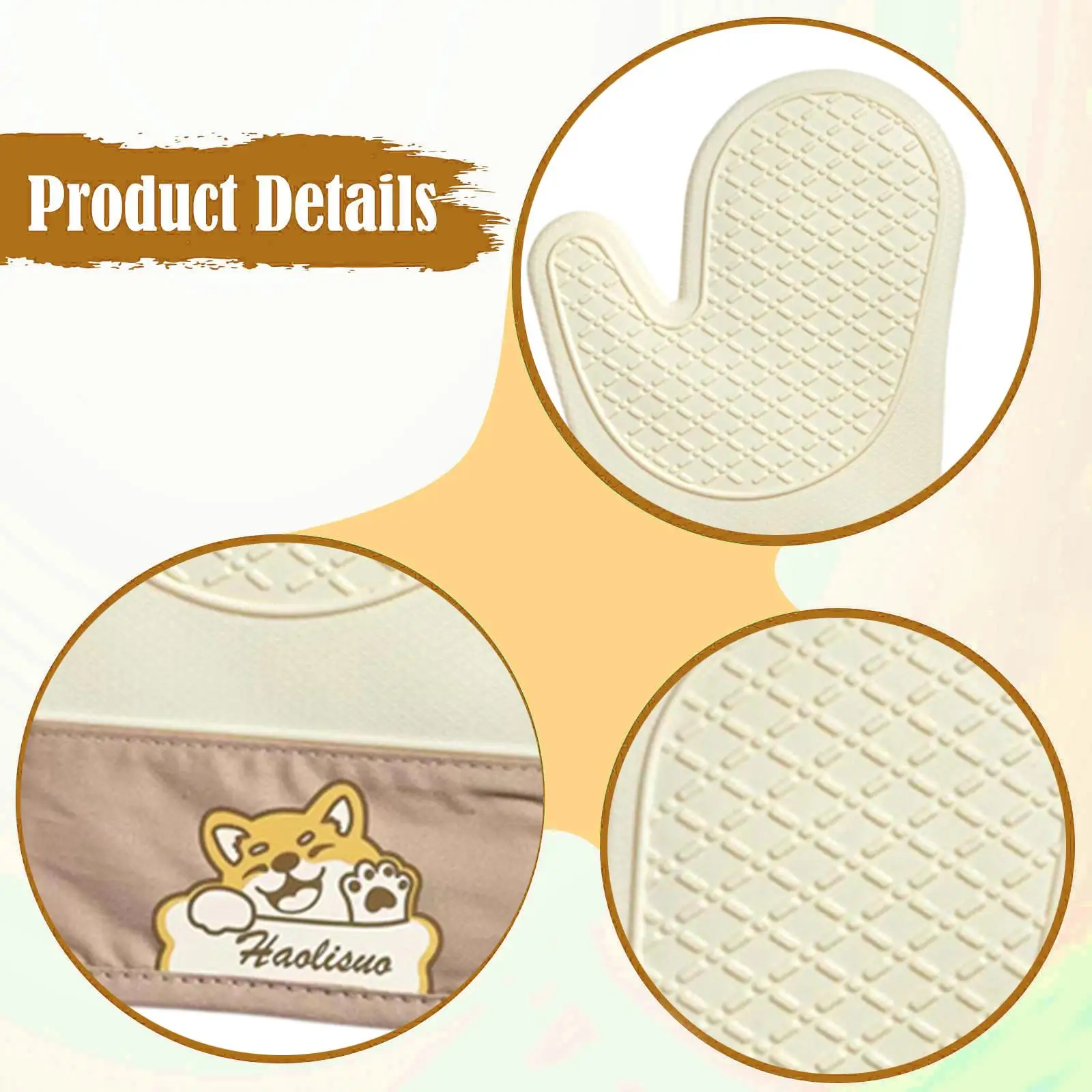 Silicone Heat Insulation Gloves Thickened Non-slip High Temperature Oven Gloves for Cooking Baking Kitchen Supplies 1Pcs