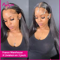 6x4 Perruque Cheveux Humain Sans Colle Perruque Lisse Pré-épilée Glueless Wigs Human Hair Drawstring Dentelle Frontale Perruque 8