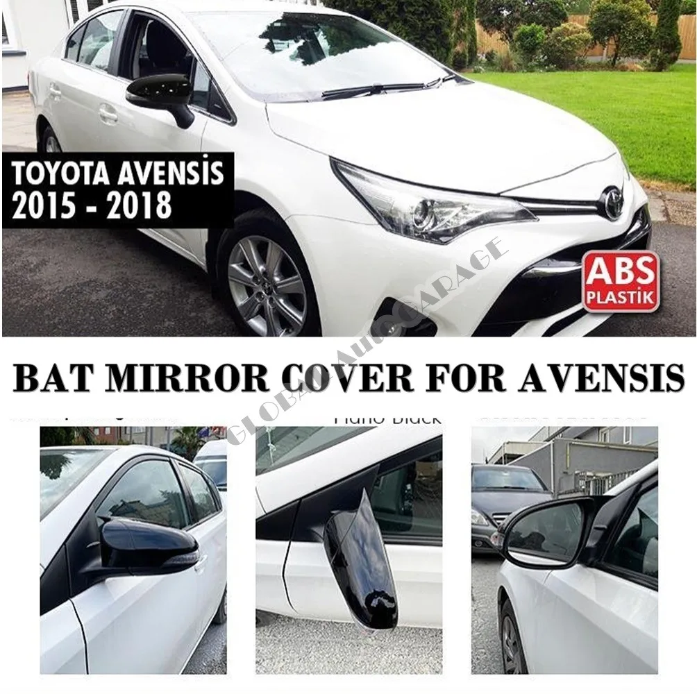 

Чехол для зеркала Toyota Avensis Bat 2015 2016 2017 2018 глянцевое пианино черное 2 шт. крыло автостайлинг универсальный автомобильный аксессуар
