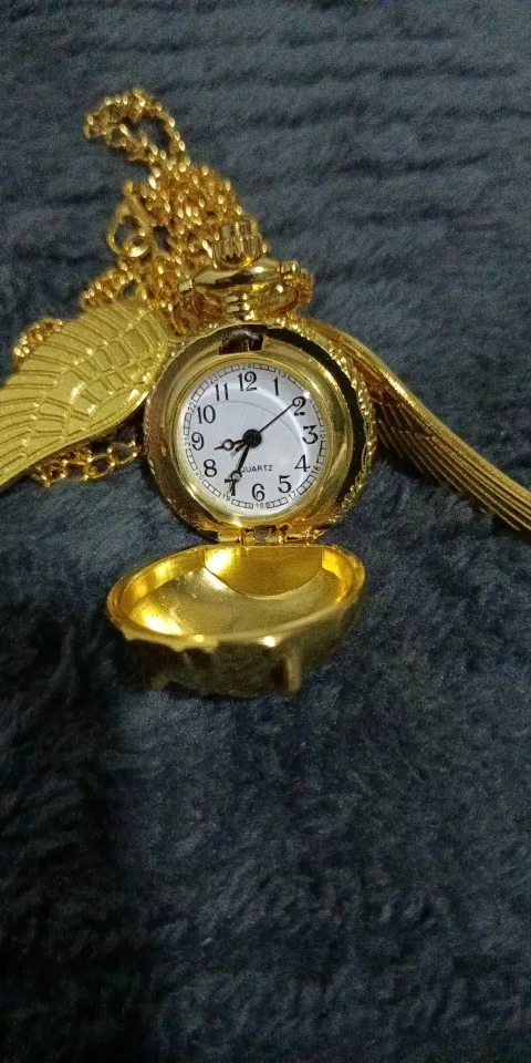 Montre collier vif d’or - Pendentif à gousset vintage doré