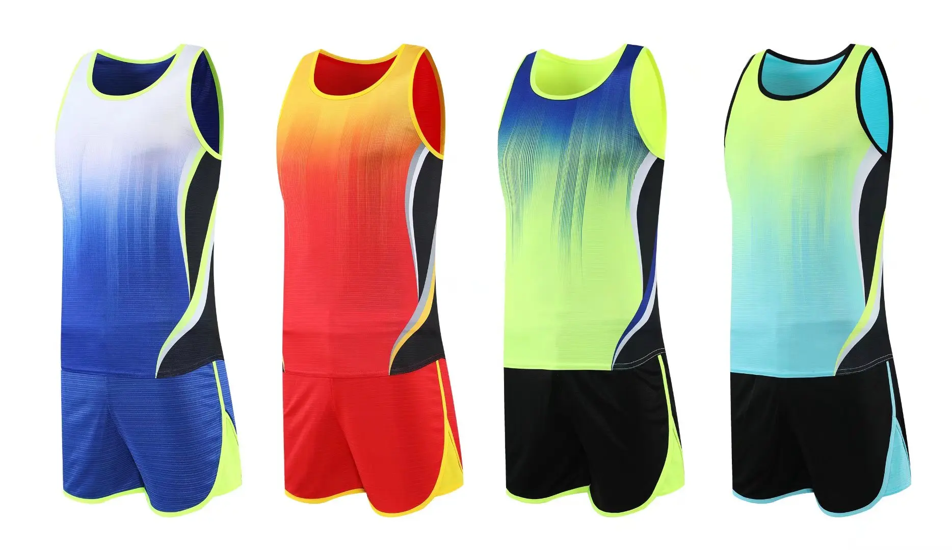 Men Running Tracksuits Track And Field Suits Quick Dry Marathon Athletics Sportswear Sports Running Suits Men Sprint Vest