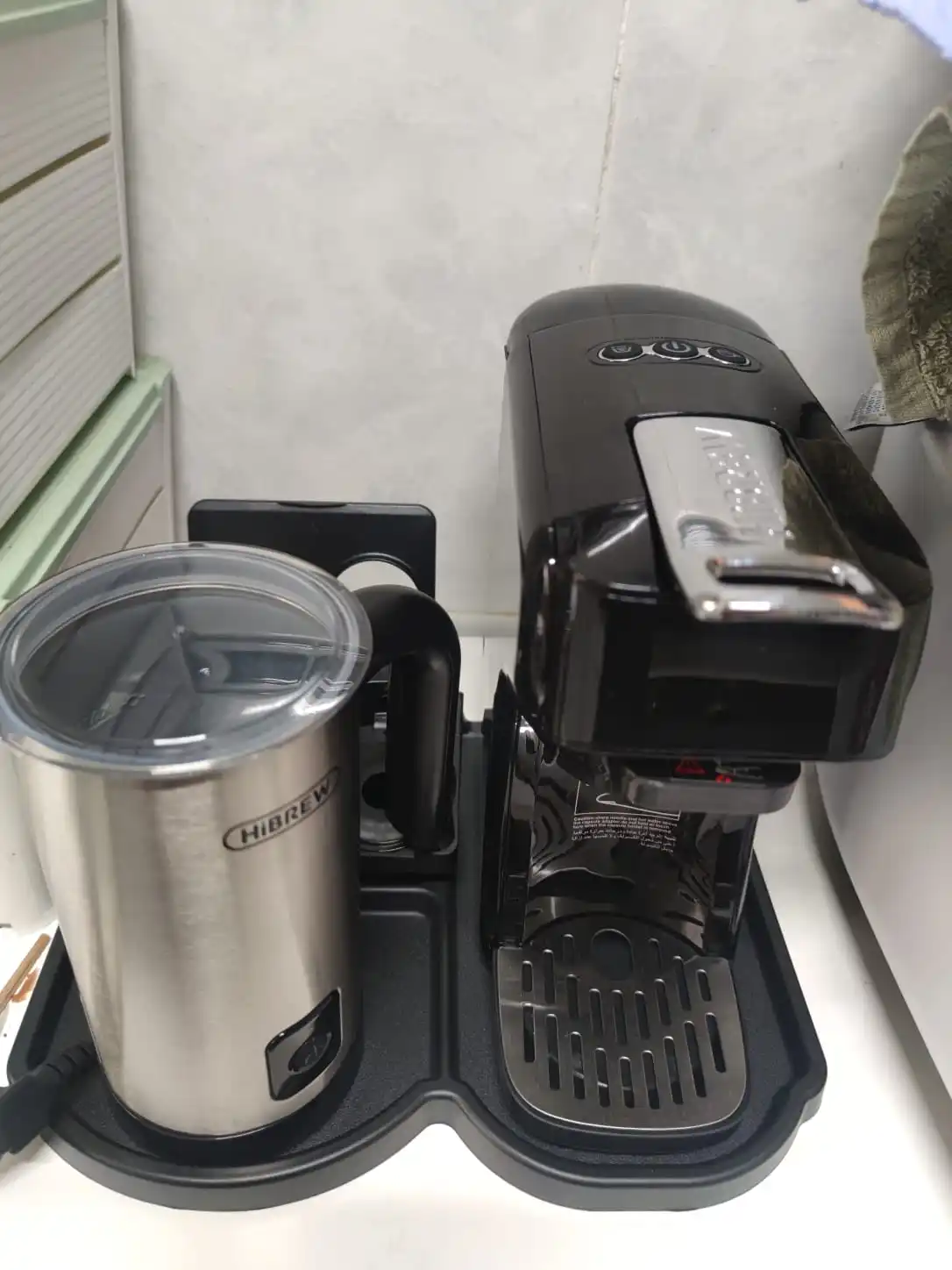 HiBREW-Máquina de café en cápsulas 6 en 1, Cafetera exprés múltiple caliente/fría, Cafetera capuchino Dolce Gusto Nespresso en polvo H1B photo review