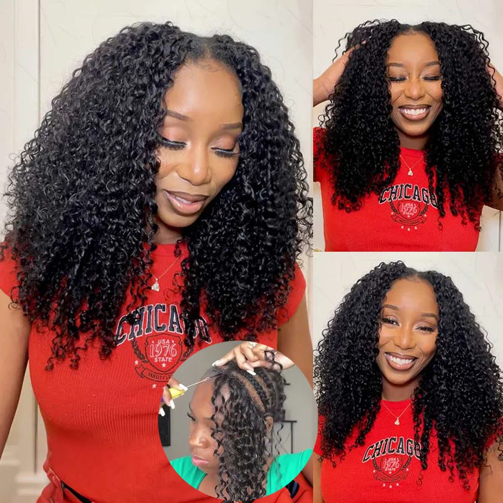 Kinky Curly Boho Braids 100% Raw Human Hair Extension Feathered Human Crochet Hair Miracle Knots Crochet Human Hair For Braiding 4