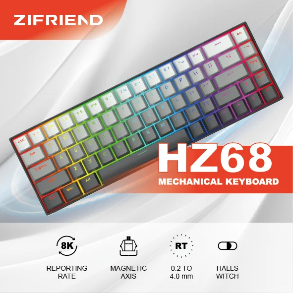 E-YOOSO Hz-68 Mini Wired Mechanical Gaming Keyboard Magnetic