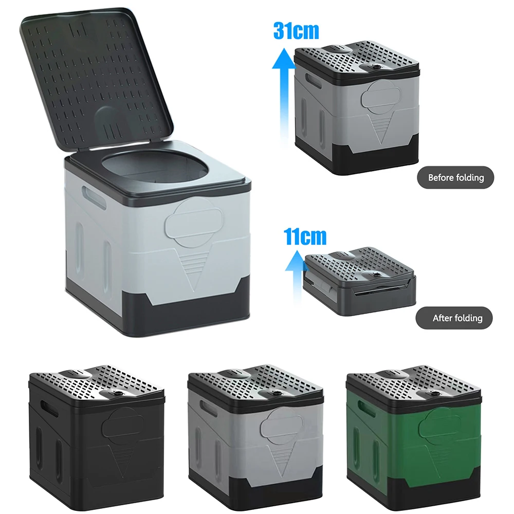 Portable Folding Toilet for Outdoor Camping Potty for Adults Kids Cover Design Seat Toilet Reusable Picnic Car Travel folding toilet